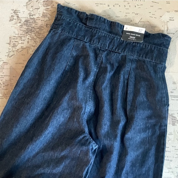 🆕Who What Wear Crop Wide Leg High Rise Denim Pants Size 6 New - Picture 6 of 13
